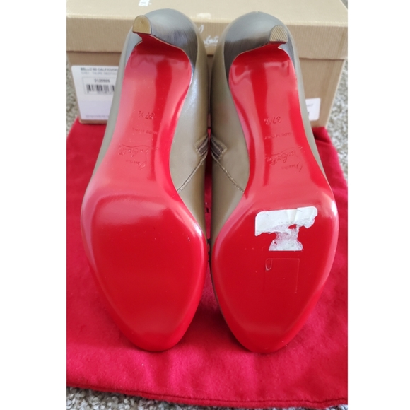 Christian Louboutin Belle Bootie 85mm Taupe 37.5 - Picture 5 of 6
